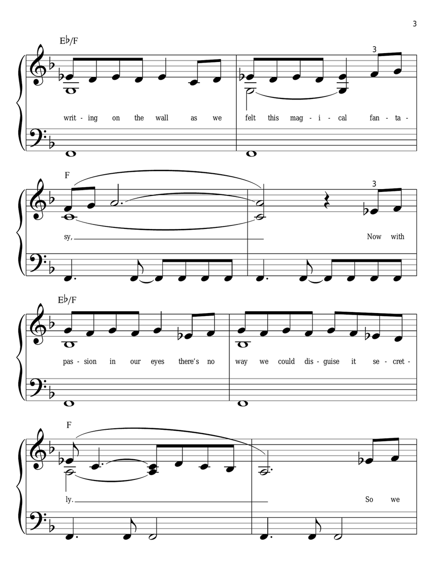 (I've Had) The Time Of My Life Easy Piano scores gallery preview page 3