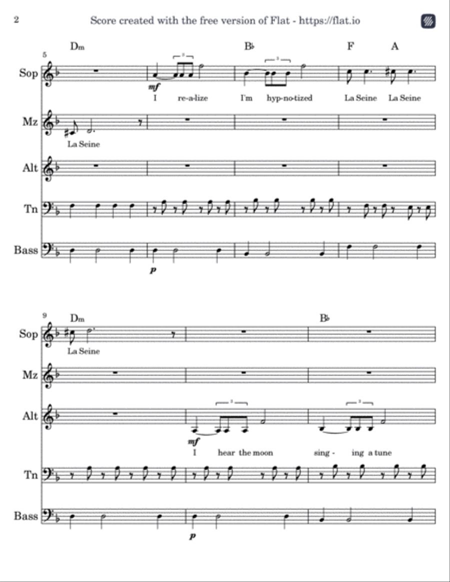 La Seine A Cappella scores gallery preview page 2