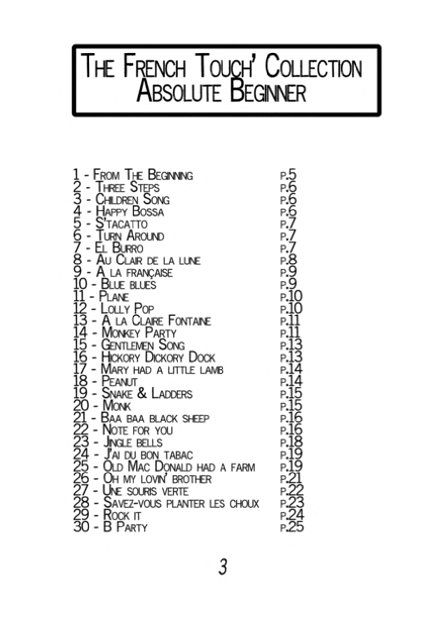 The french touch collection - Book 1 : Absolute beginner B-Flat Clarinet scores gallery preview page 4
