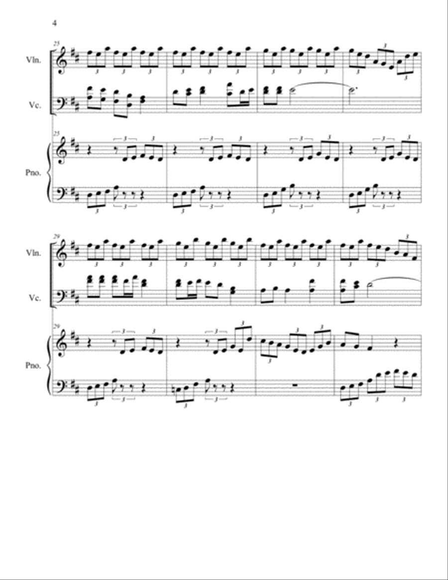 Flower in a Rainy Night Piano Trio scores gallery preview page 4