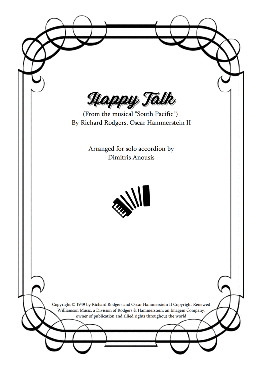 Happy Talk Accordion scores gallery preview page 1