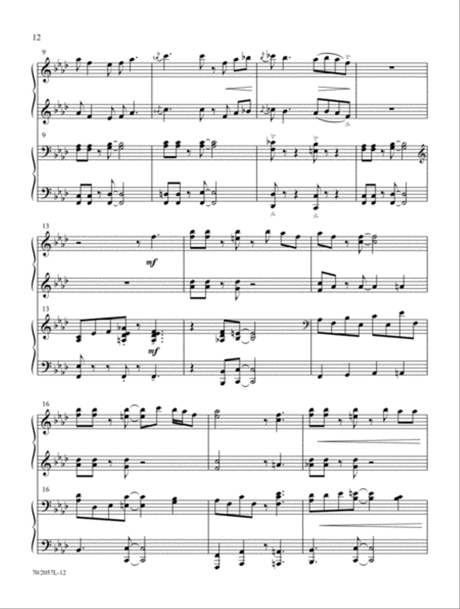 Everlasting Arms Piano Duet scores gallery preview page 6