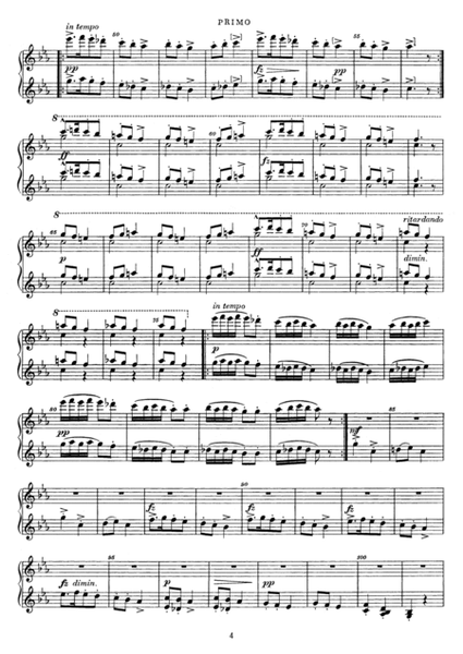 Dvorak Slavonic Dance, Op.46, No.7, for piano duet, PD887