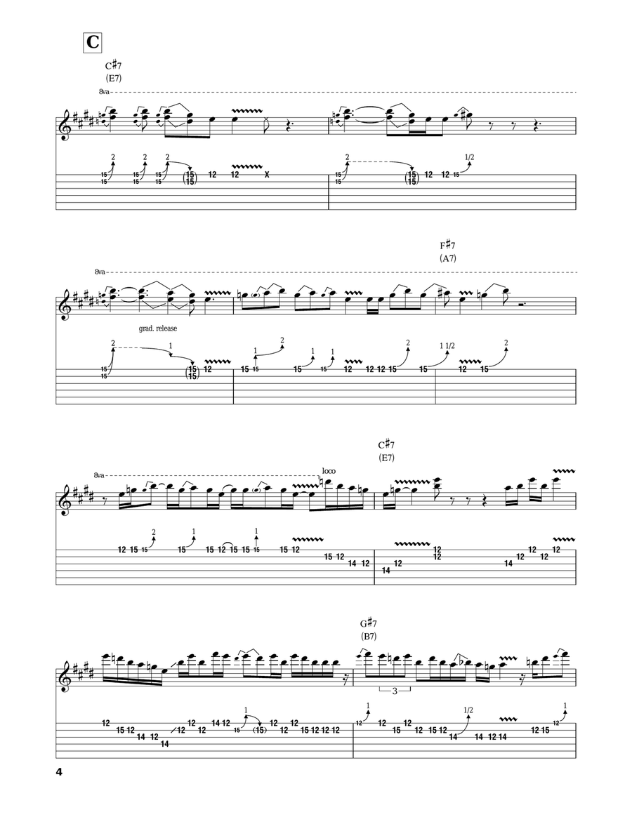 Funk Shun Electric Guitar scores gallery preview page 4