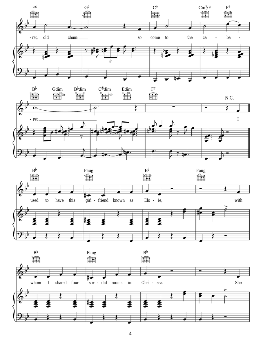 Cabaret Piano, Vocal scores gallery preview page 4