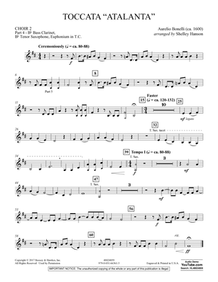 Toccata ("Atalanta") - Choir 2-Pt 4-B Cl,T Sx,Euph TC
