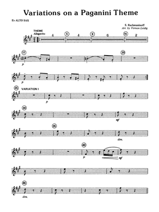 Variations on a Paganini Theme: E-flat Alto Saxophone