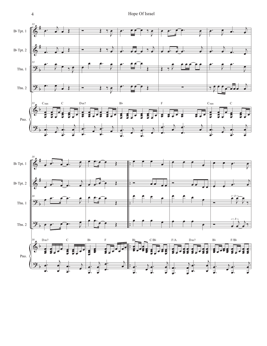 Hope Of Israel Brass Quartet scores gallery preview page 4