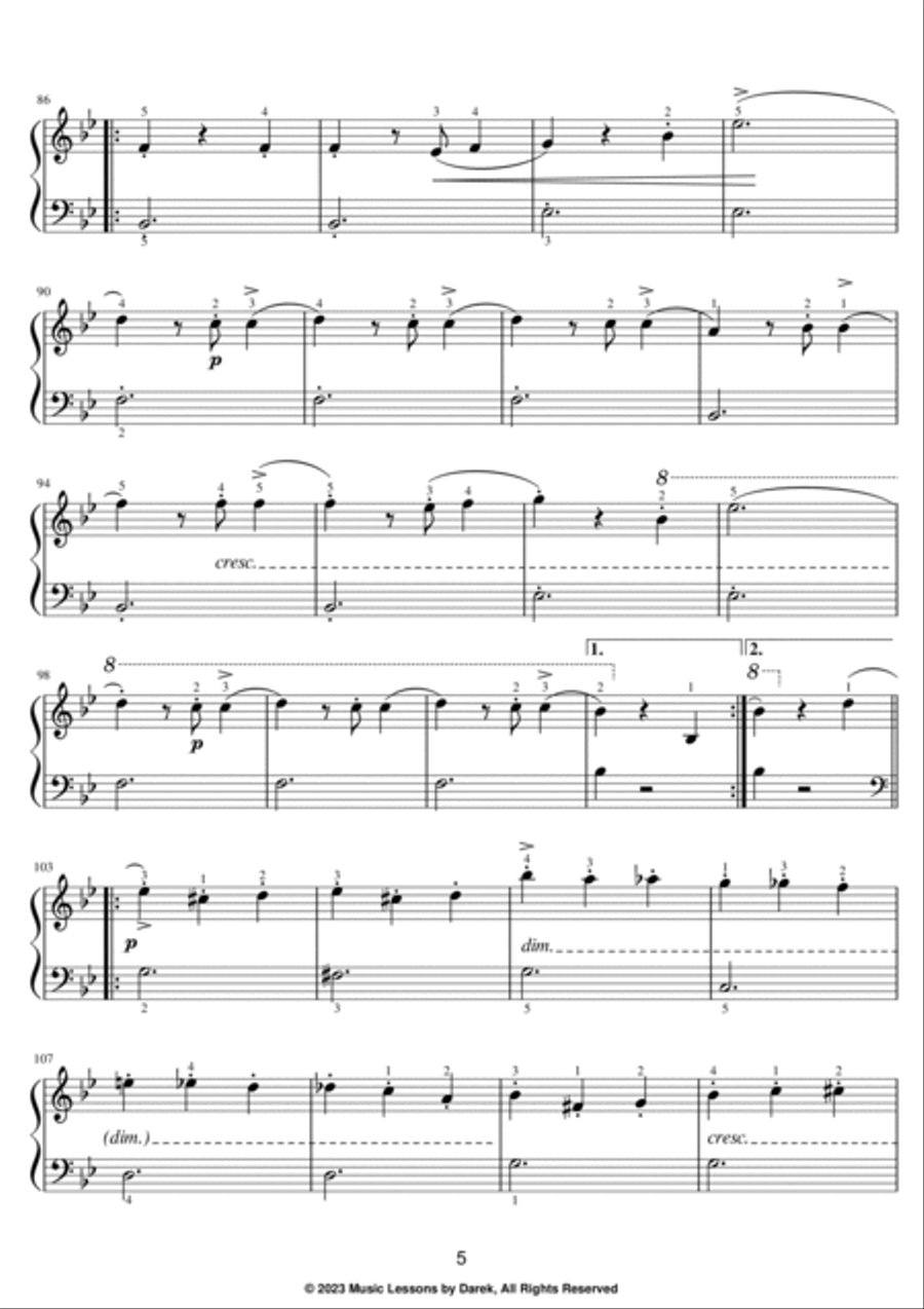 Waltz in Eb Major (EASY PIANO) Op. 18, No. 1 (Grande Valse Brillante) [Frédéric Chopin] Easy Piano scores gallery preview page 5
