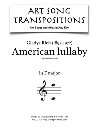 Book cover for American Lullaby