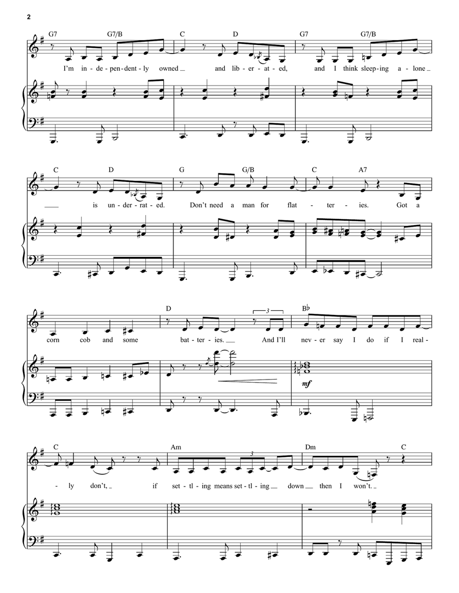 Independently Owned (from Shucked) Voice scores gallery preview page 2