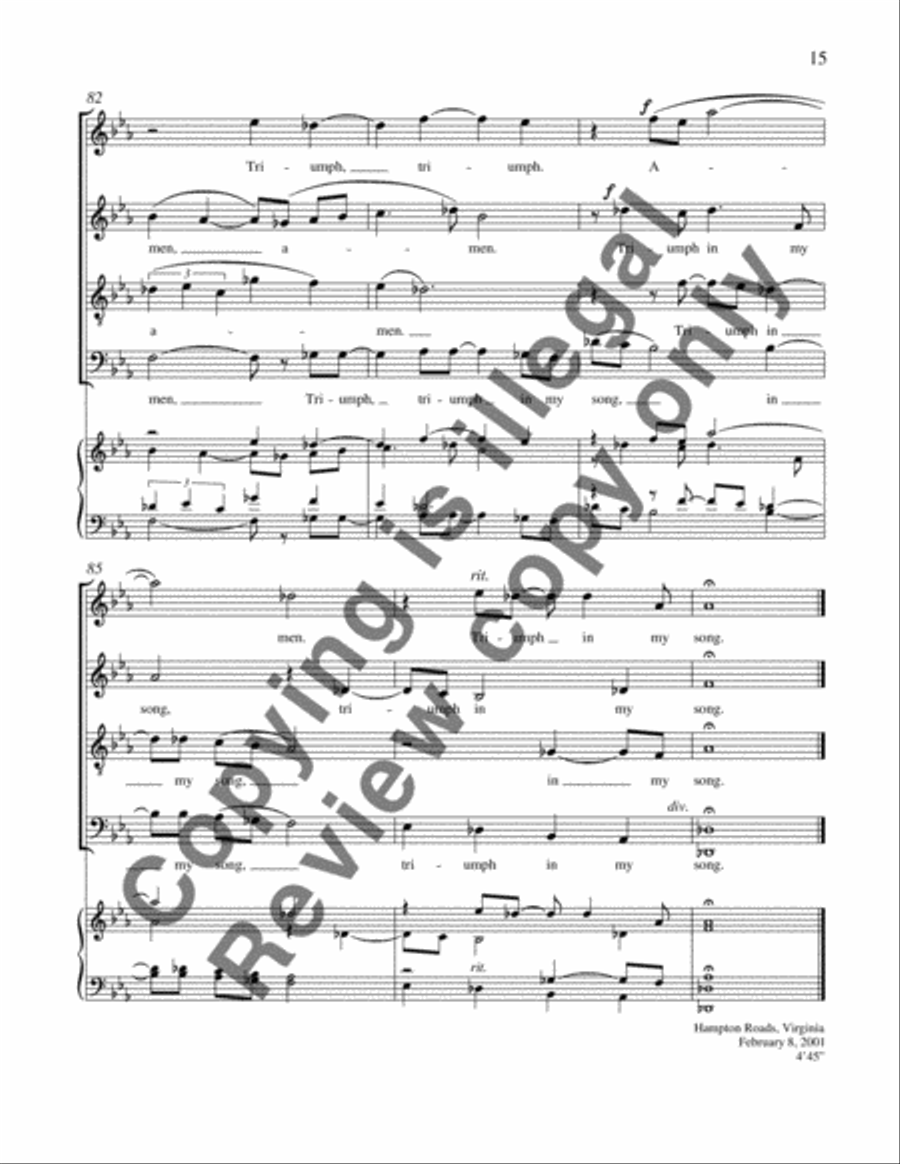 Triumph in my Song Choir scores gallery preview page 5