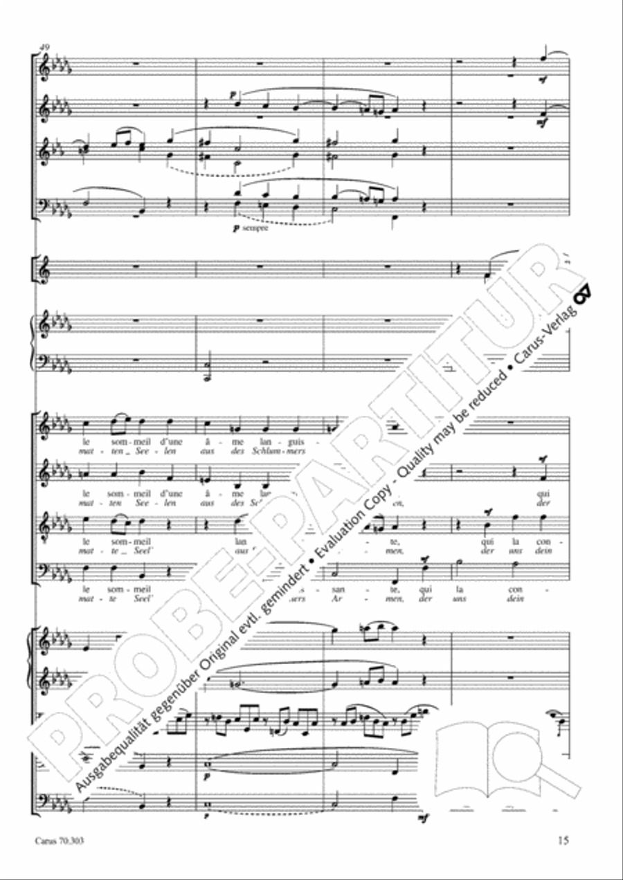 Cantique de Jean Racine (Lobgesang des Jean Racine) 4-Part scores gallery preview page 16