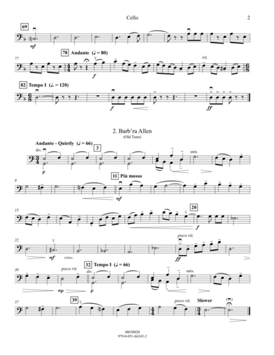 English Suite - Cello English Suite - Cello Orchestra scores gallery preview page 2