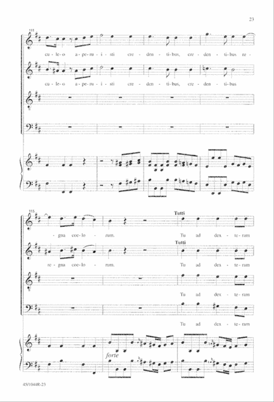 Te Deum Choral Score 4-Part scores gallery preview page 25
