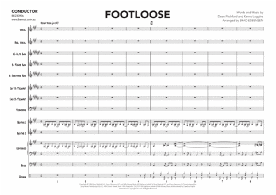 Footloose Tenor Saxophone scores gallery preview page 3