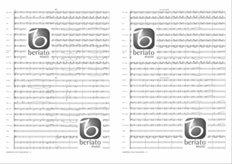 Morning Star Variations Concert Band scores gallery preview page 9