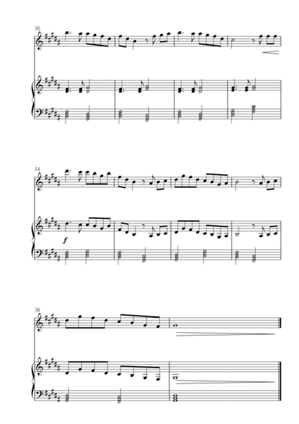 Danny Boy (Londonderry Air) for Violin and Piano. Easy to Intermediate in B major. image number null