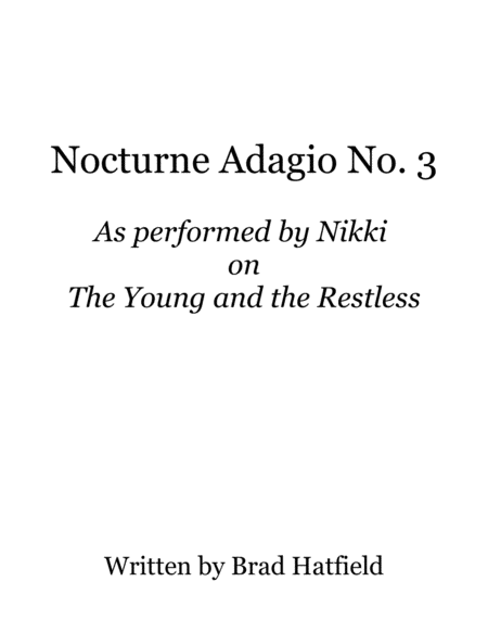 Nocturne Adagio No. 3 image number null