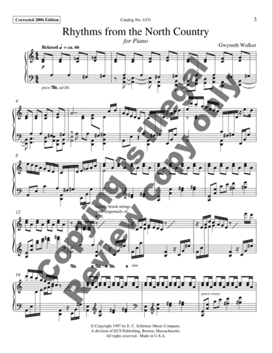 Rhythms from the North Country Piano Solo scores gallery preview page 3