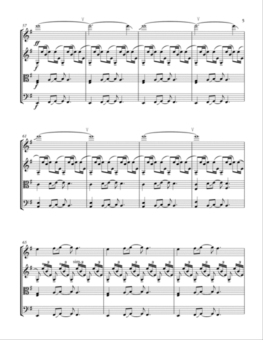 Hey You String Quartet scores gallery preview page 5