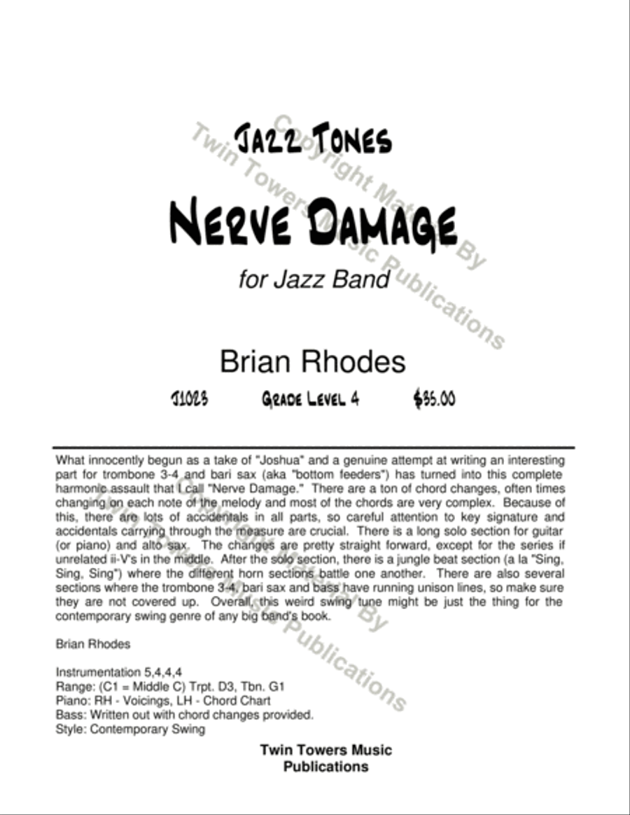 Nerve Damage Jazz Ensemble scores gallery preview page 2