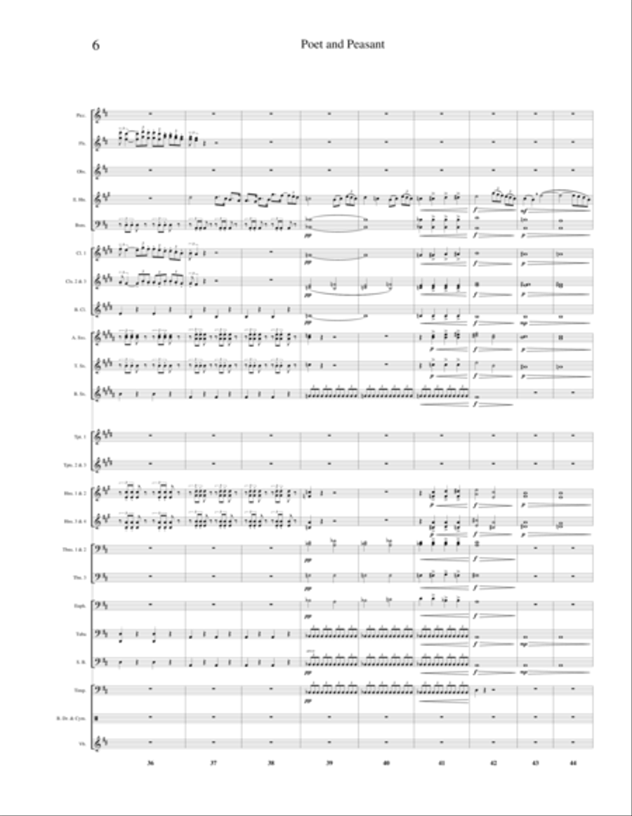 Poet and Peasant Overture (transcribed for Concert Band) Concert Band scores gallery preview page 5