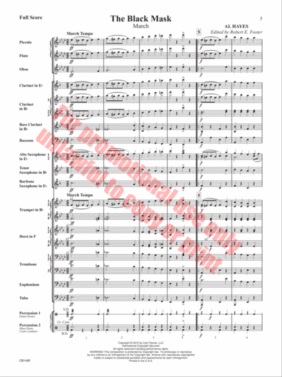 The Black Mask The Black Mask Concert Band scores gallery preview page 6