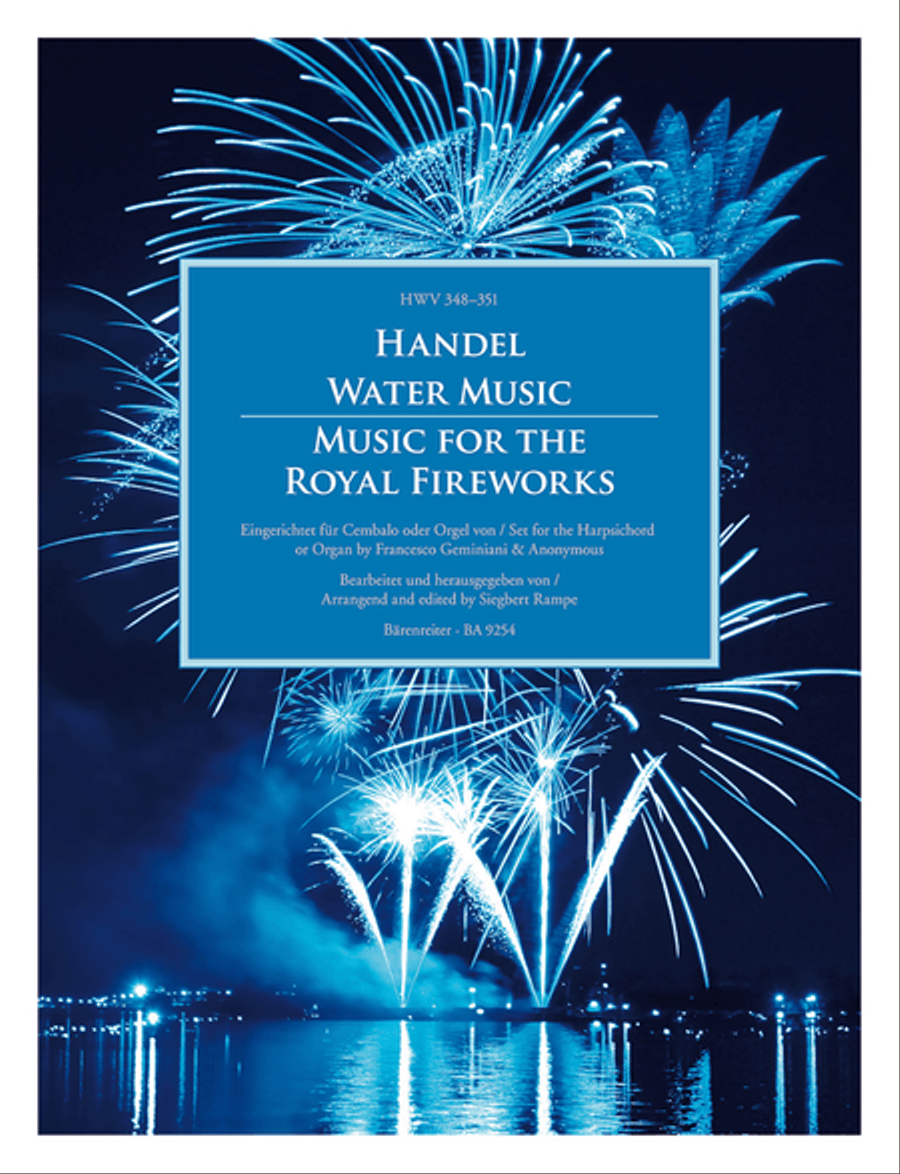 Water Music / Music for the Royal Fireworks HWV 348-351 (Set for the Harpsichord or Organ) Flute scores gallery preview page 1