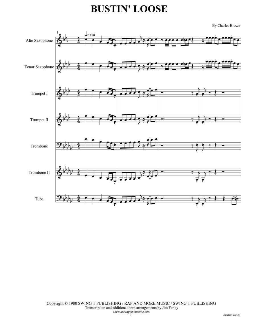 Bustin' Loose Small Ensemble scores gallery preview page 3