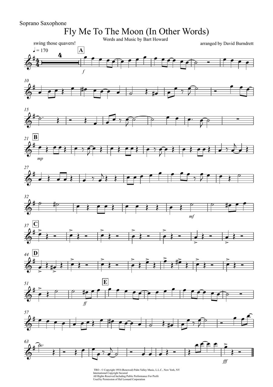 Fly Me To The Moon (In Other Words) Woodwind Quartet scores gallery preview page 3