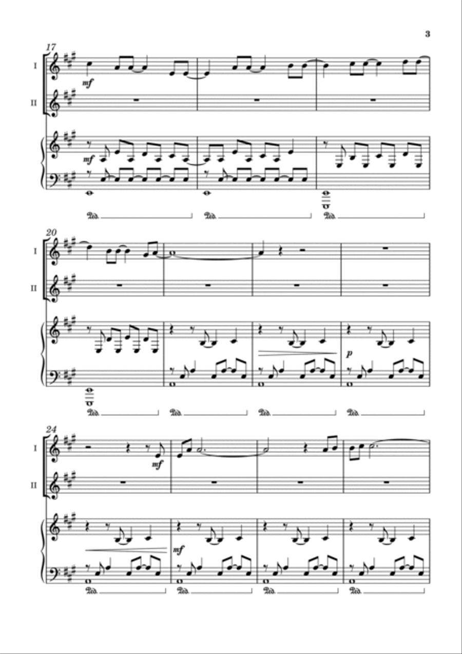 Through the Clouds Flute Solo scores gallery preview page 3
