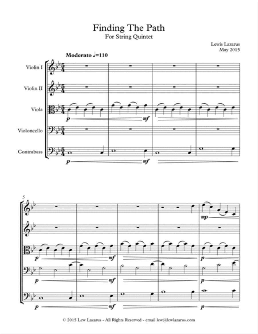 Finding The Path String Quintet scores gallery preview page 2