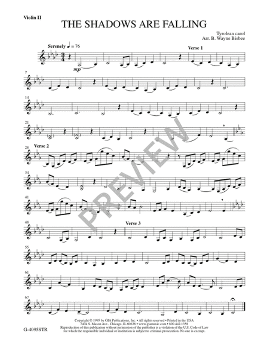 The Shadows Are Falling - String edition Bassoon scores gallery preview page 2