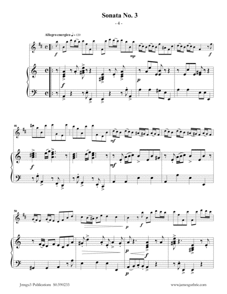 Vivaldi: Sonata No. 3 for Tenor Sax & Piano image number null