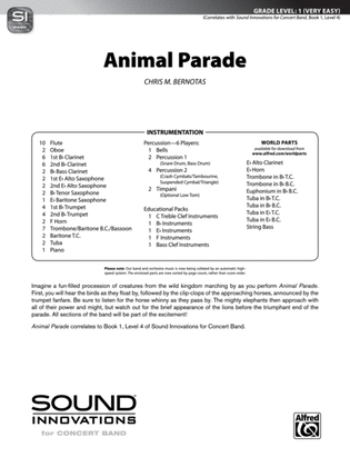Animal Parade: Score