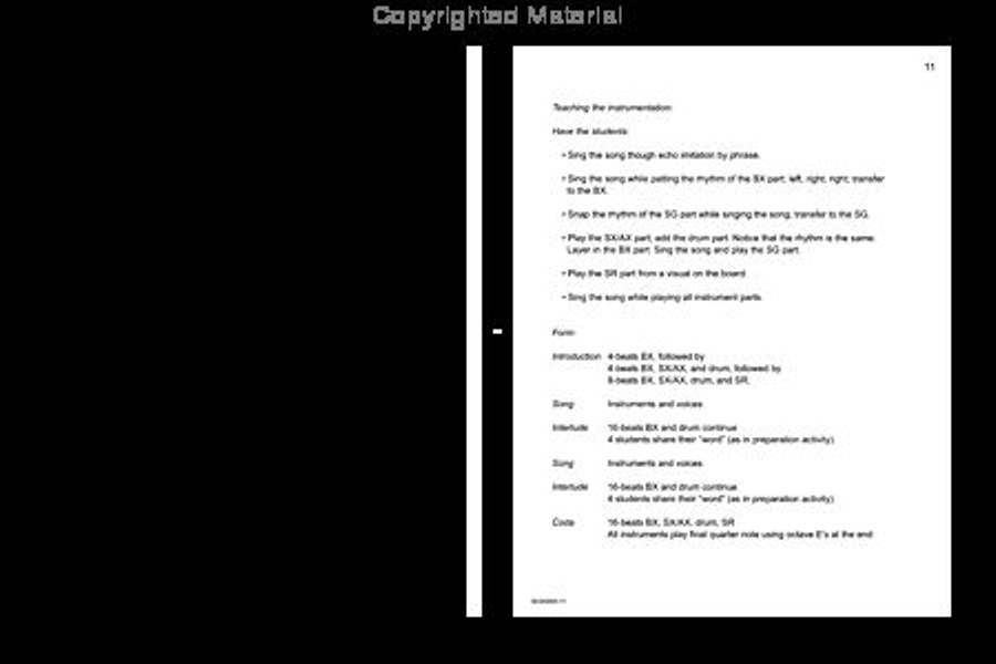 Orff for Everyone: Favorite Folk Songs Unison Choir scores gallery preview page 3