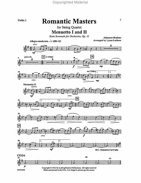 Romantic Masters for String Quartet image number null