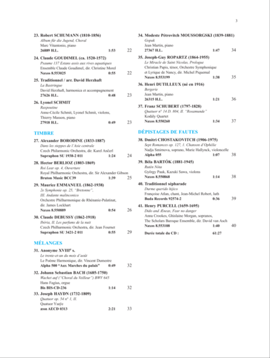 La dictee en musique - Volume 3 - fin du 1er cycle CD scores gallery preview page 3