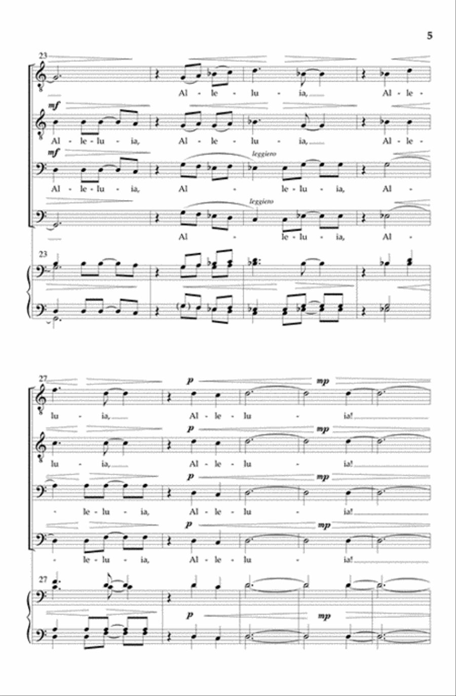 Alleluia - TTBB Alleluia - TTBB TTBB scores gallery preview page 4