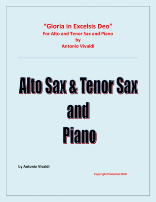 Gloria in Excelsis Deo - for Alto Saxophone and Tenor Saxophone and Piano