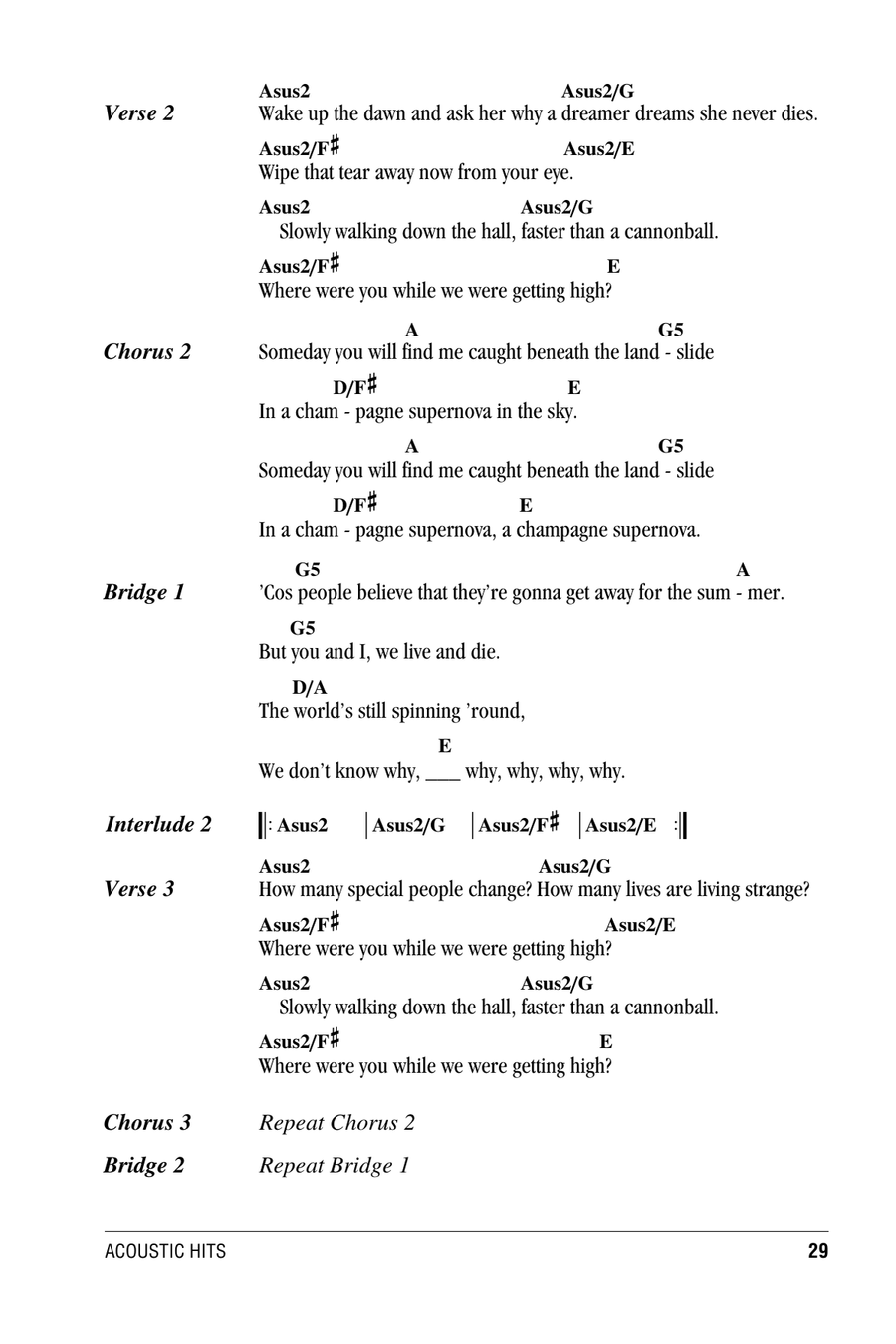 Champagne Supernova Champagne Supernova Acoustic Guitar scores gallery preview page 2