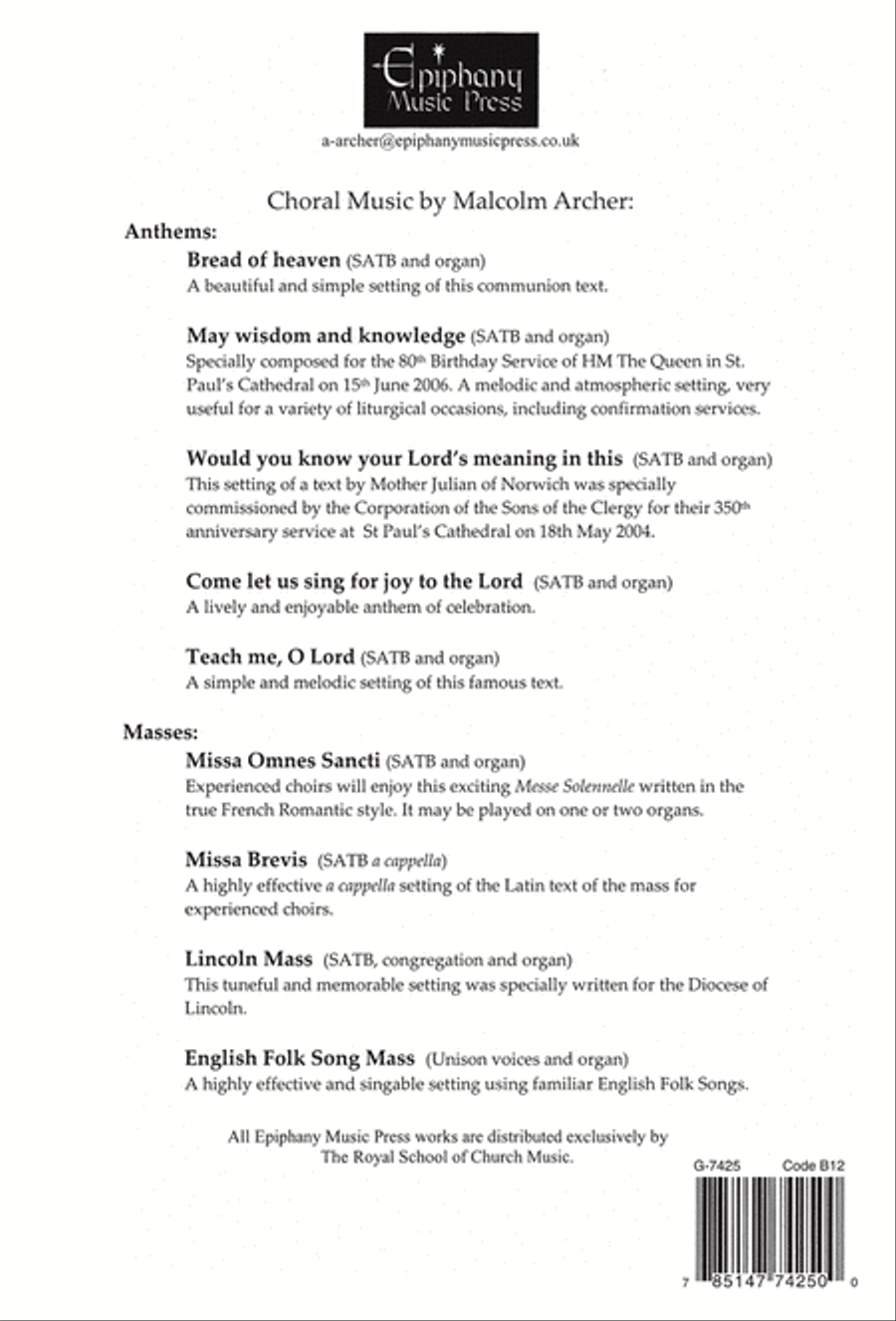Come, Let Us Sing for Joy to the Lord 4-Part scores gallery preview page 13