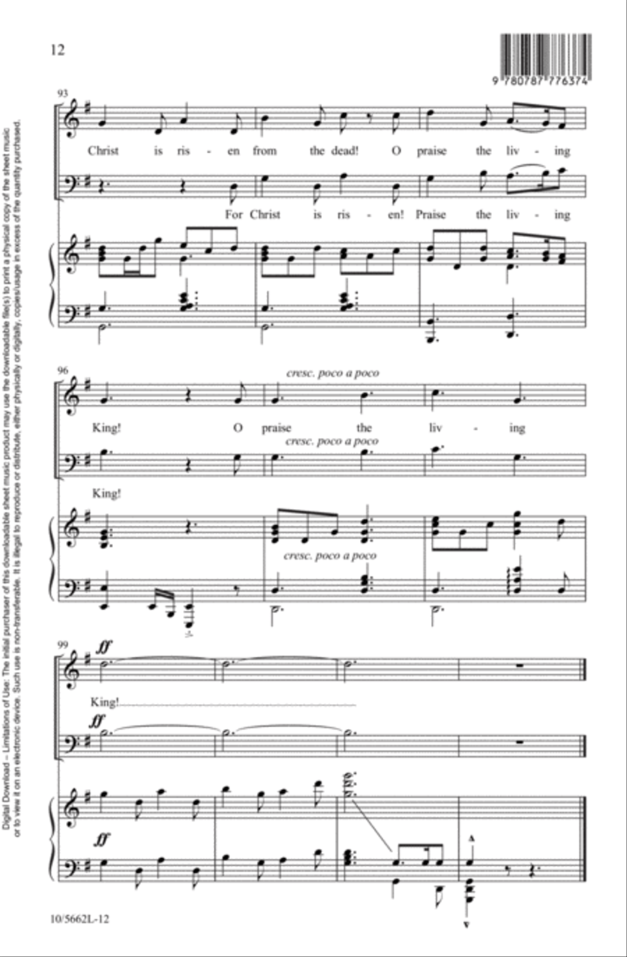 O Praise the Living King! 2-Part scores gallery preview page 12