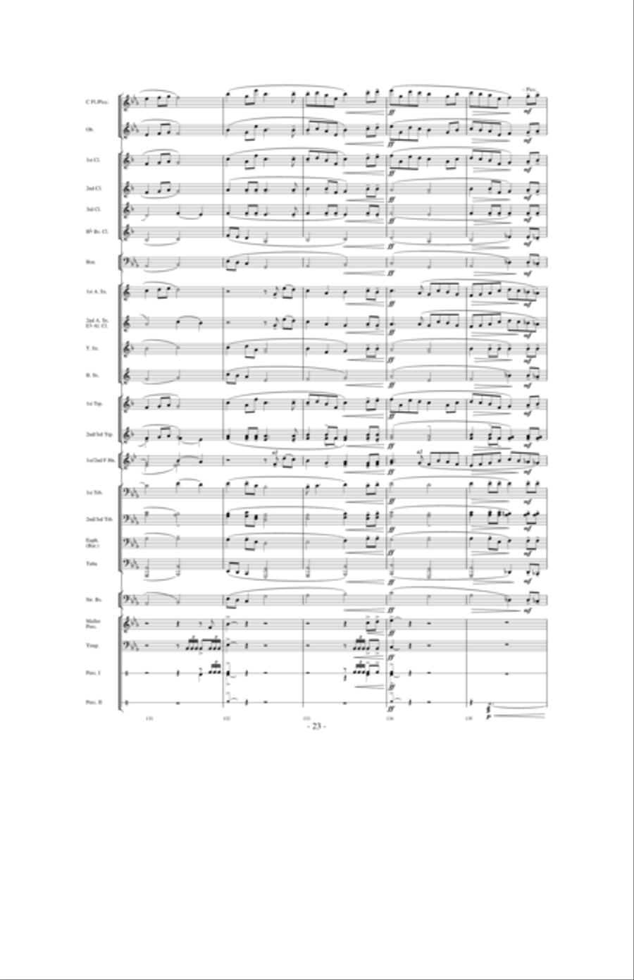 In the Winter of 1730: A River's Journey Concert Band scores gallery preview page 22