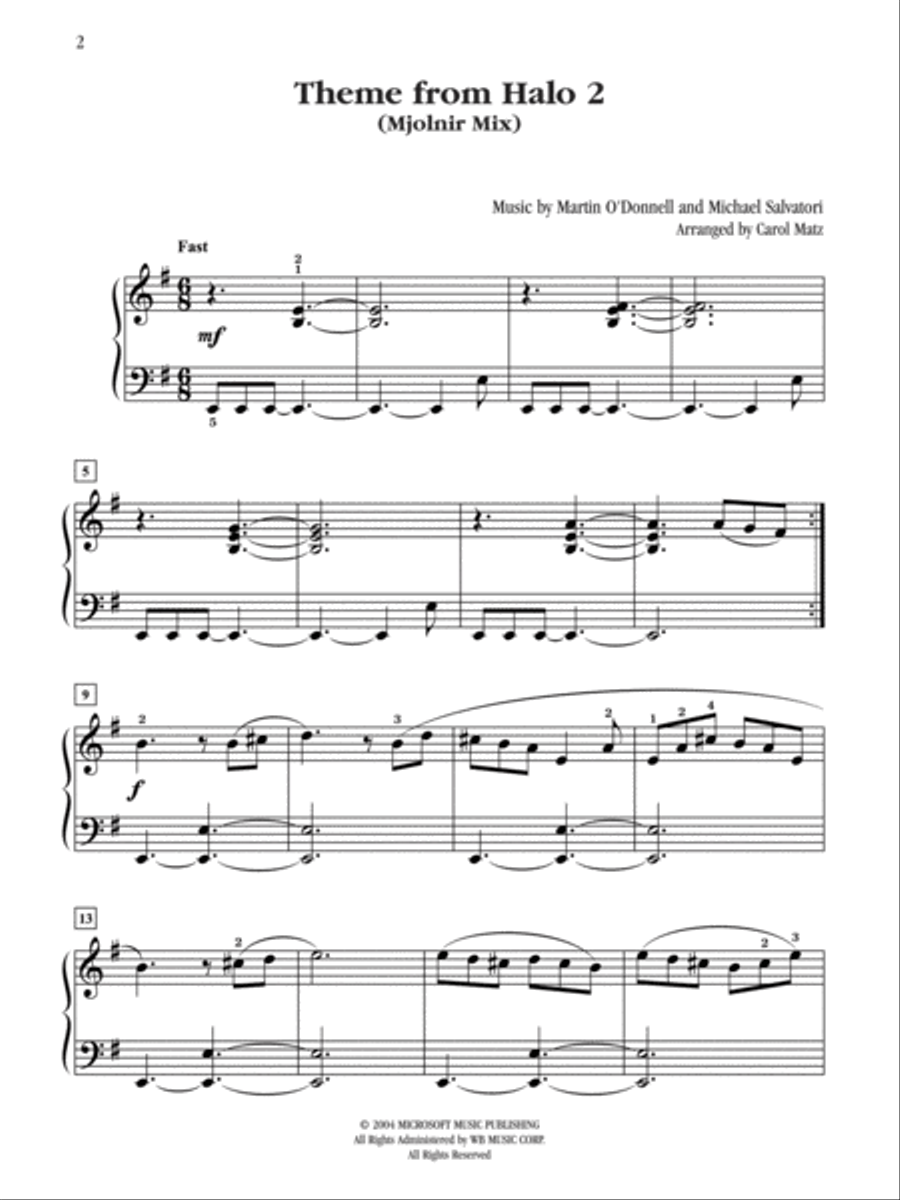 Theme from Halo 2 (Mjolnir Mix) Small Ensemble scores gallery preview page 2