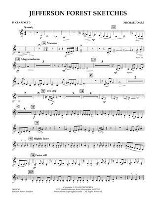 Jefferson Forest Sketches - Bb Clarinet 3