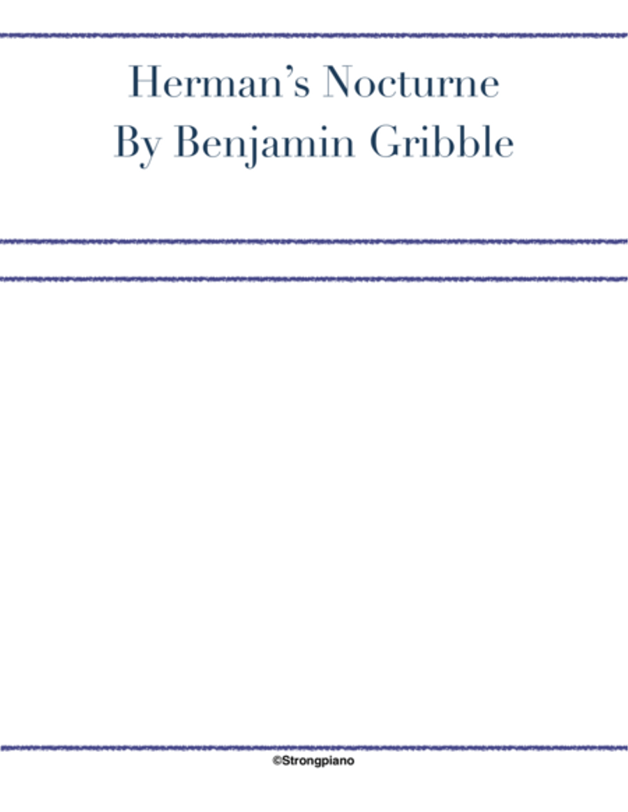 Herman's Nocturne Herman's Nocturne Piano Solo scores gallery preview page 1