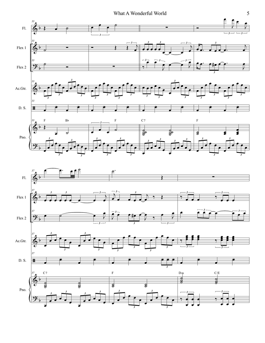 What A Wonderful World Large Ensemble scores gallery preview page 5