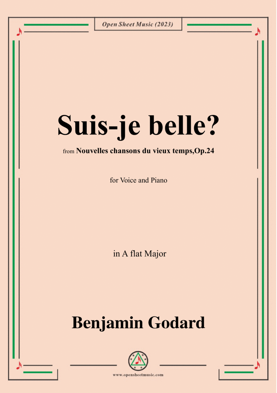 B. Godard-Suis-je belle?in A flat Major,Op.24 No.1 Voice scores gallery preview page 1